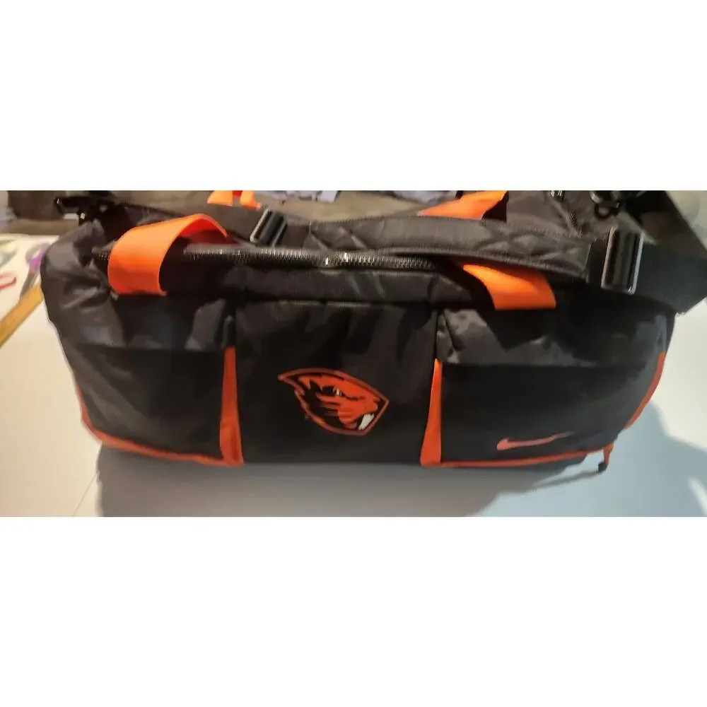 Nike Black And Orange Oregon State Duffel Bag With Beaver Great Condition